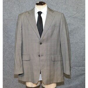John W. Nordstrom Loro‎ Piana Wool Blazer Mens 42R Gray Glenn Check Sport Jacket